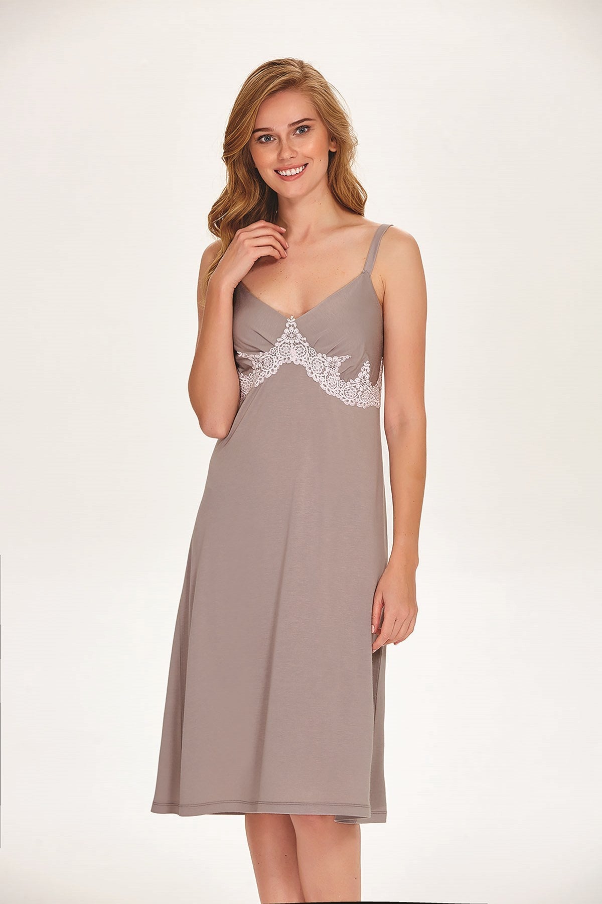 Shopymommy 6039 Rope Strap Lace Maternity Nursing Nightgown, 55% OFF