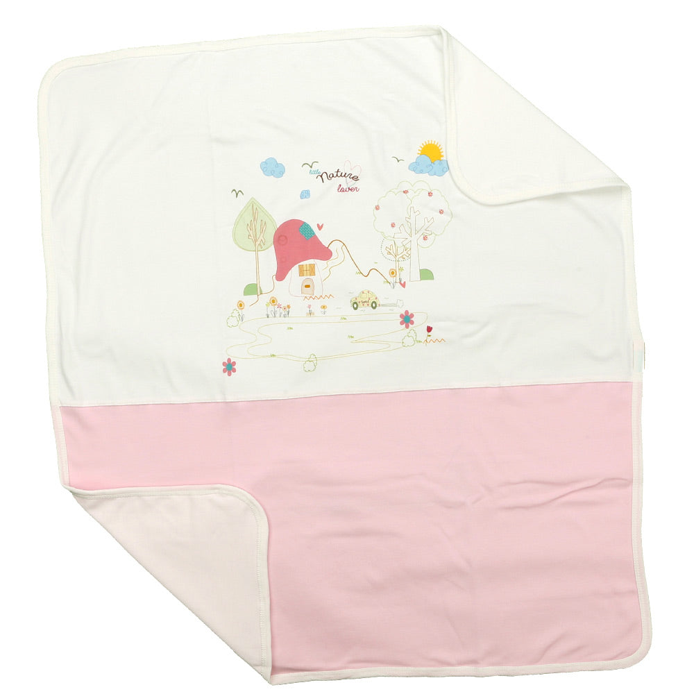 Shoppymommy 001.1523 Nature Pattern Baby Blanket Pink