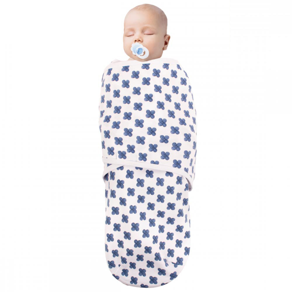 Shoppymommy 012.118 Blue Patterned Baby Swaddle