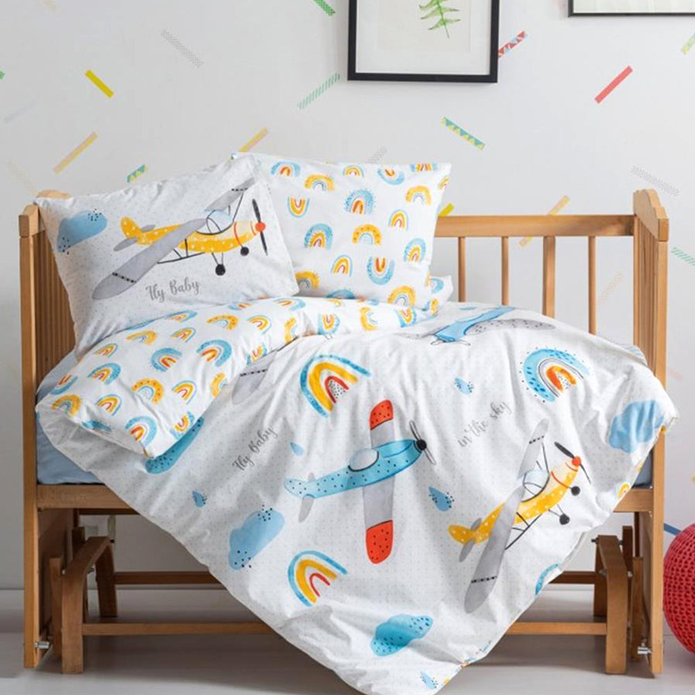 Shoppymommy 027-005 Sky Baby Duvet Cover Set Sunshine Yellow