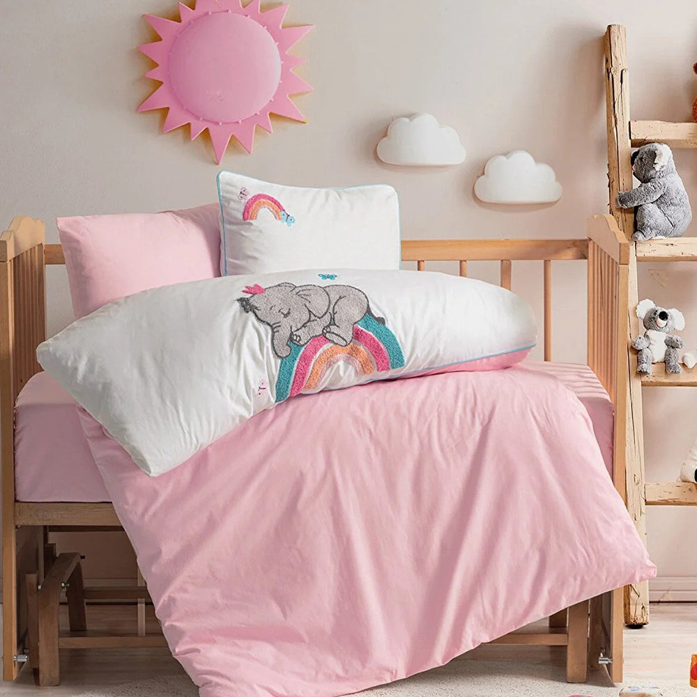 Shoppymommy 027-012 Lucky Baby Duvet Cover Set Blush Pink