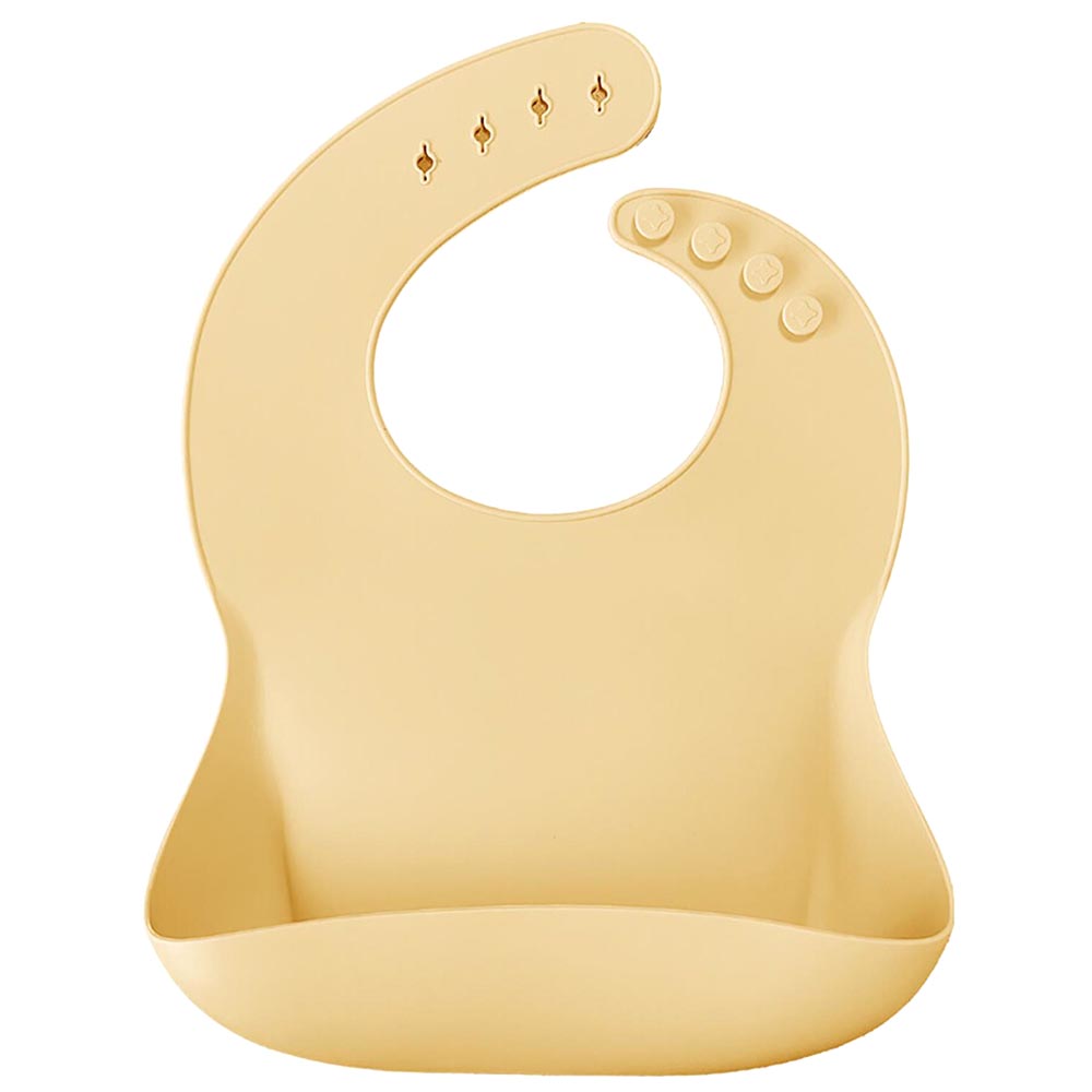 Shopymommy 063.1300006 Yellow Adjustable Neck Silicone Basics Baby Bib (6 Months+)