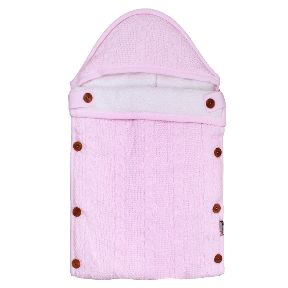 Shoppymommy 224.4560 Pink Knit Baby Swaddle Blanket