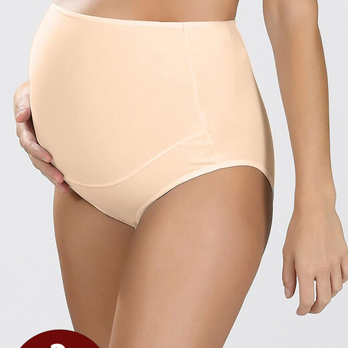 Shopymommy 2588 Modal Cotton High Waist Maternity Panties Skin