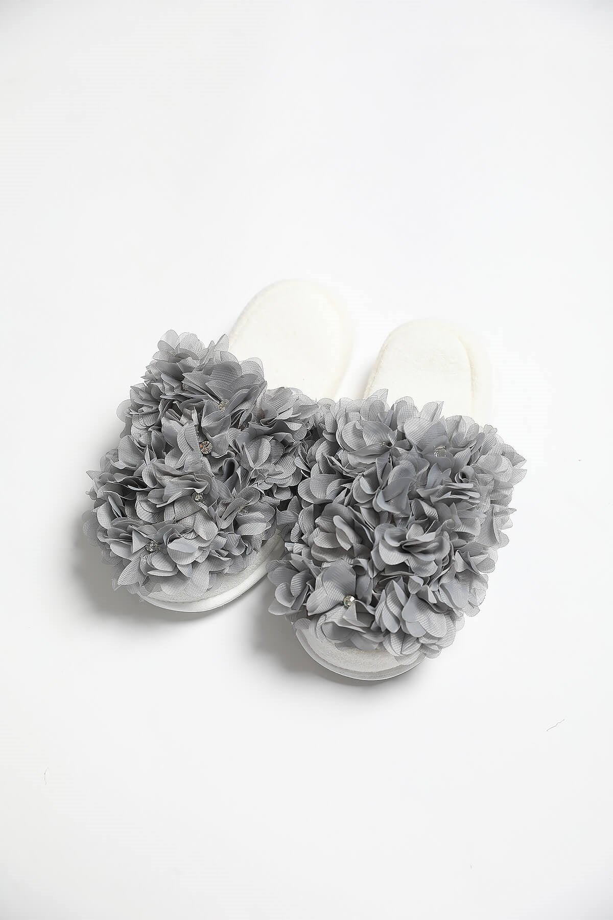 Shopymommy 757101 Azalea Flowered Maternity Crown & Maternity Slippers Set Grey