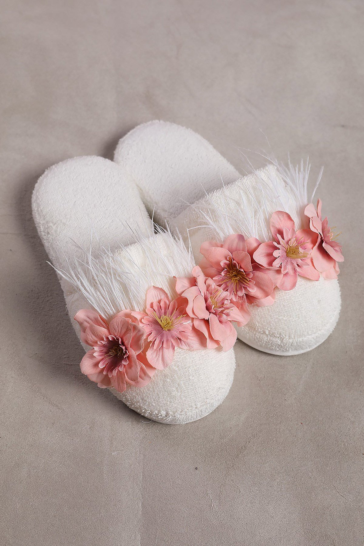 Shopymommy 757104 Water Lily Flowered Maternity Crown & Maternity Slippers Set Pink
