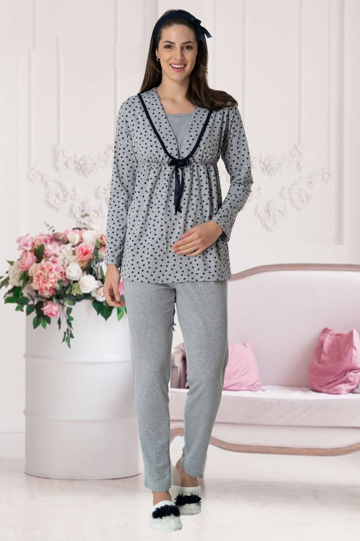 Shopymommy 1556 Maternity & Nursing Pajamas